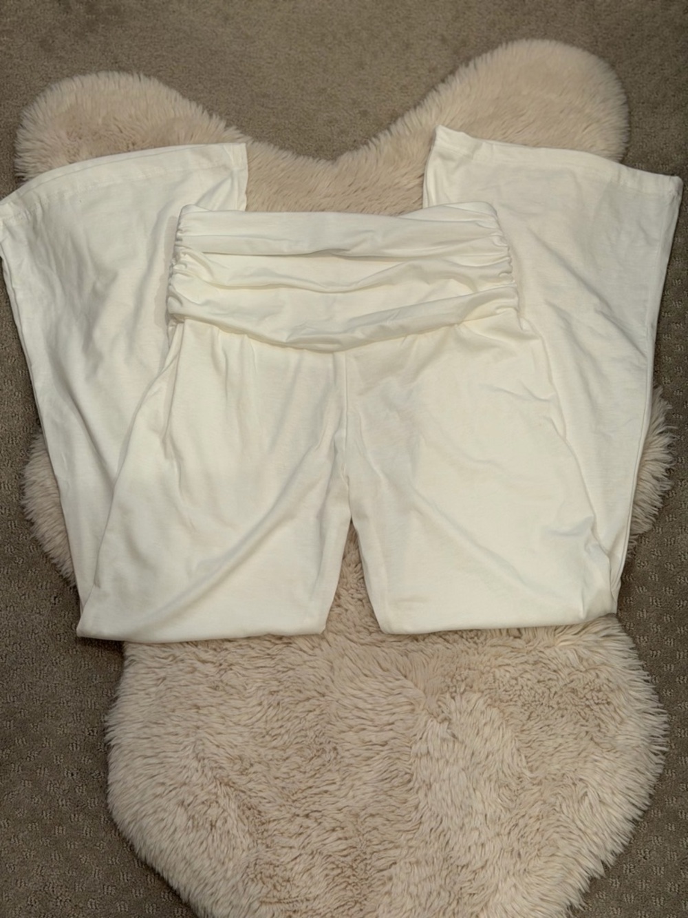 White Wide-Leg Pants - Picture 3 of 3